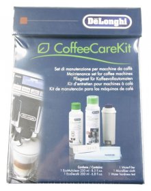 Workshop Service Aids - Dlsc306 5513283501 Coffee Care Kit Maintenance Set For Coffee Machines With Water Filter Ecodecalk Eco Multiclean Microfiber Cloth Wat [Delonghi]