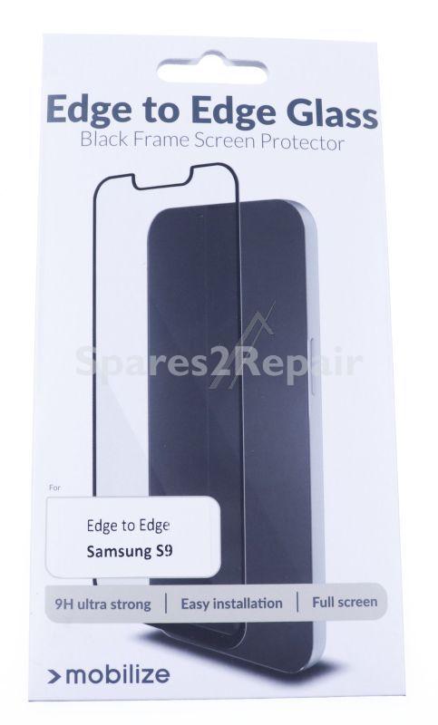 Mobilize Display Protective Film - 50315 Mobilize Edge-to-edge Glass Screen Protector Samsung Galaxy S9 Black
