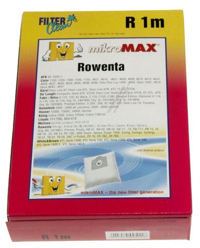 Filterclean Vacuum Cleaner Bags - R1m Fl0024-k Non Woven Dust Bags X 4 +2 Filters