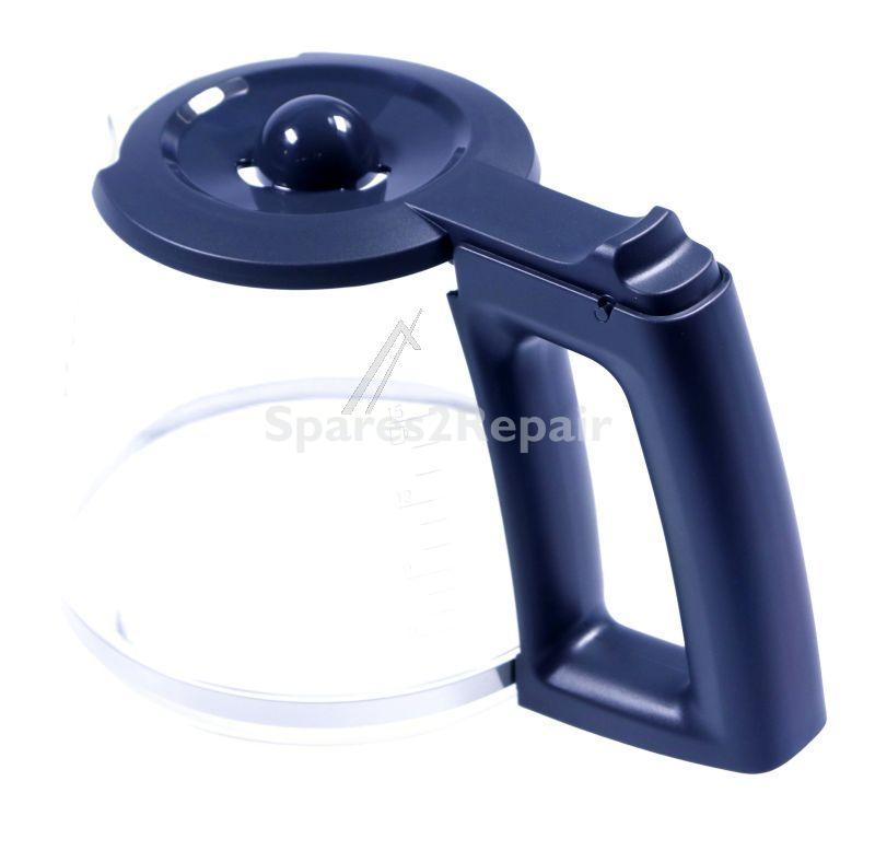 Coffee Pot - 11056602 Glass Jug Carafe Assembly-complete With Lid Handle Clamping Nut Clamping Ring And Screw [Bosch Siemens]