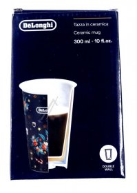 Coffee Cup - Dlsc075 As00004913 Double Wall Ceramic Mug 300ml [Delonghi]