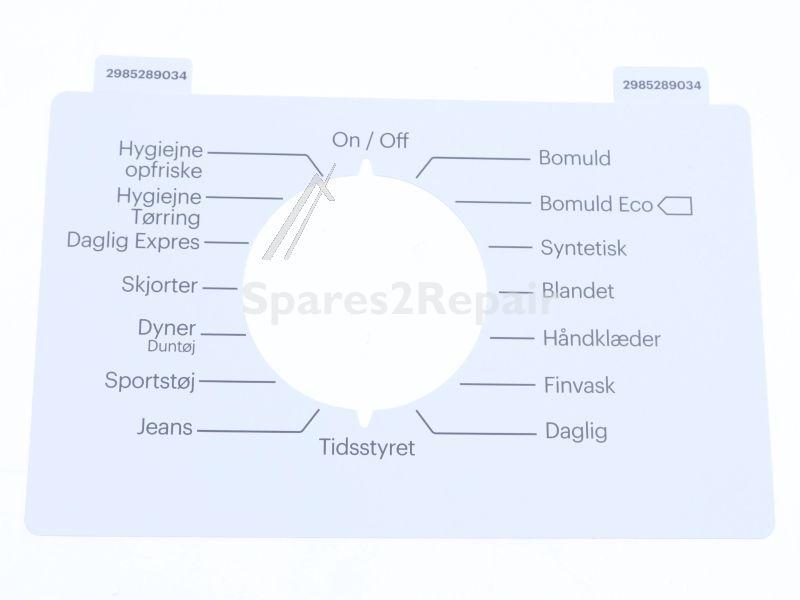 Operating Unit Screen - 2985289034 C00937625 Pc Inlay_dan [Arcelik]