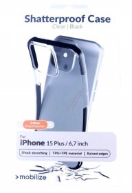 Mobilize Leather Bag Gsm - 28920 Mobilize Shatterproof Case Apple Iphone 15 Plus Black