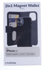 Mobilize Leather Bag Gsm - 29287 Mobilize 2in1 Magsafe Compatible Gelly Wallet Case Apple Iphone 15 Black