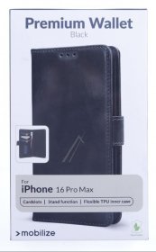 Mobilize Leather Bag Gsm - 29702 Mobilize Classic Gelly Wallet Book Case Apple Iphone 16 Pro Black
