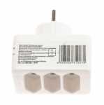 VIVANCO 3-Way Euro Adapter A3 W 3X EURO SOCKET => SHUKO PLUG ADAPTOR 31047