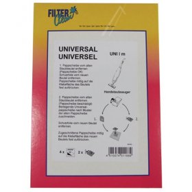Filterclean Vacuum Cleaner Bags - Uni1m Dust Bags: 4+2