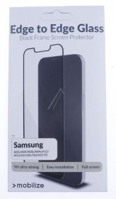 Mobilize Display Protective Film - 54750 Mobilize Glass Screen Protector - Black Frame - Samsung Galaxy A12-m12