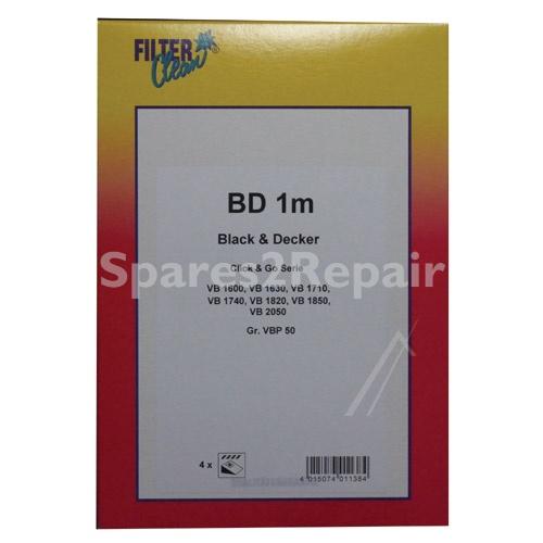 Filterclean Vacuum Cleaner Bags - Bd1m 000762-k Micromax Dust Bags X 4