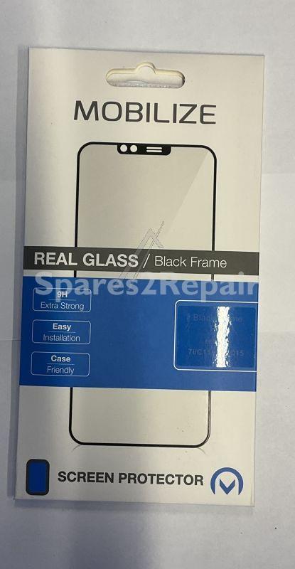 Mobilize Display Protective Film - 54768 Mobilize Glass Screen Protector - Black Frame - Realme 7i-c11-c12-c15