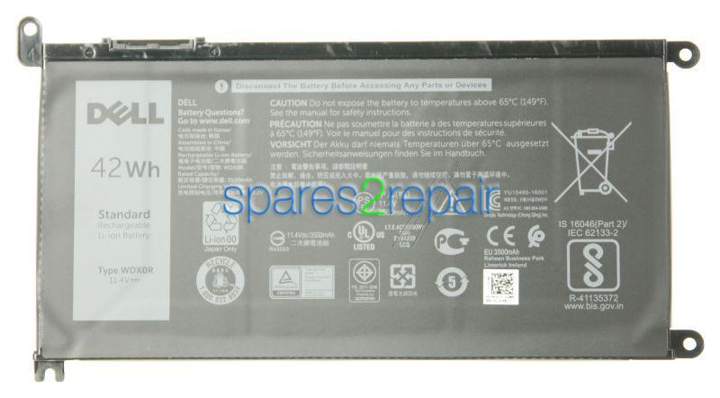 Dell Laptop Battery - Wdx0r Y3f7y Primärbatterie 42wh 3c Lithium Smp