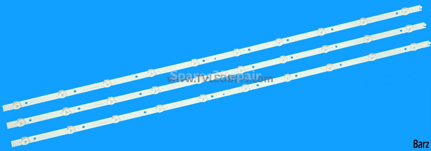 Barz LED Backlight Array Philips 996592001075 996592001030 43PUS6554/12 43PUS7505/12 43PUS7555/12 43PUS6504/12 43" TPT430U3–EGYSKA.G REV:S3B REV:S3A IC-B-AOAG43DA28 4pcs