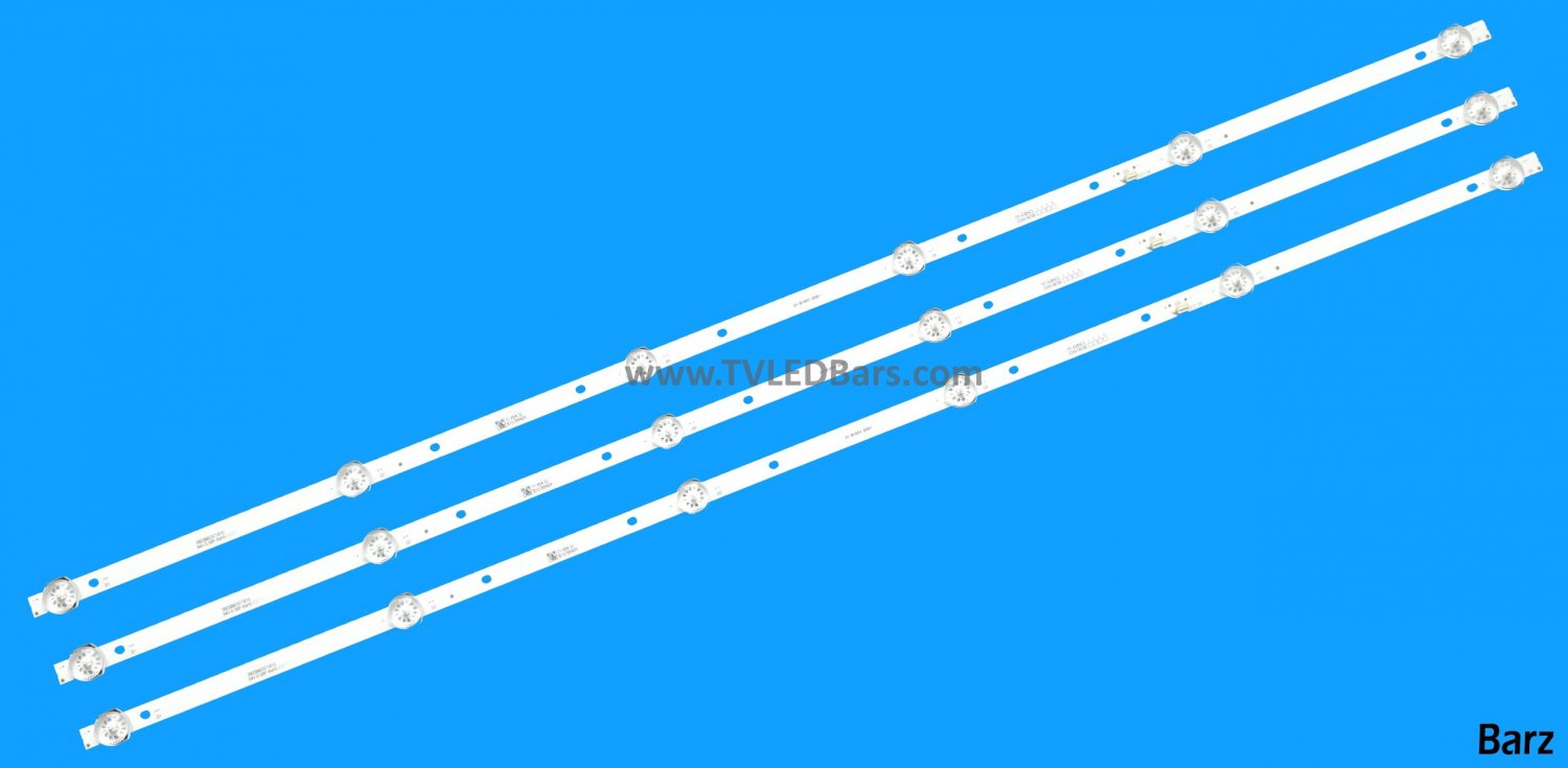 Barz LED Backlight Array Akai AKTV3922S AKTV3922T 385N01-3x6 14.385N01.36001 3pcs