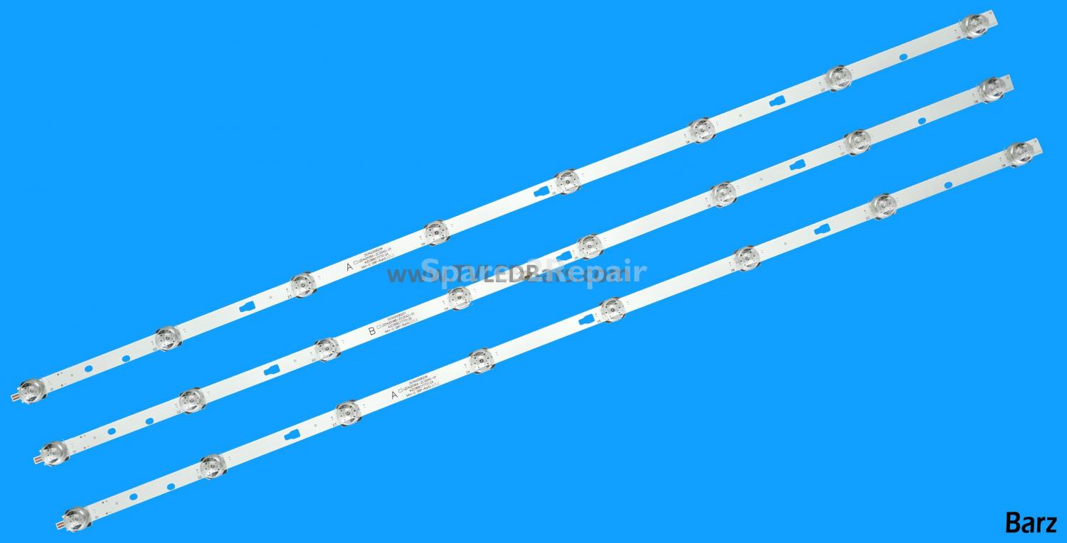 Barz LED Backlight Array JVC LT-43CA790 LT-43CA810 LT-43CA890 Logik L43AUE21 43" CC430LV2D LED42D08A-ZC26AG 3pcs