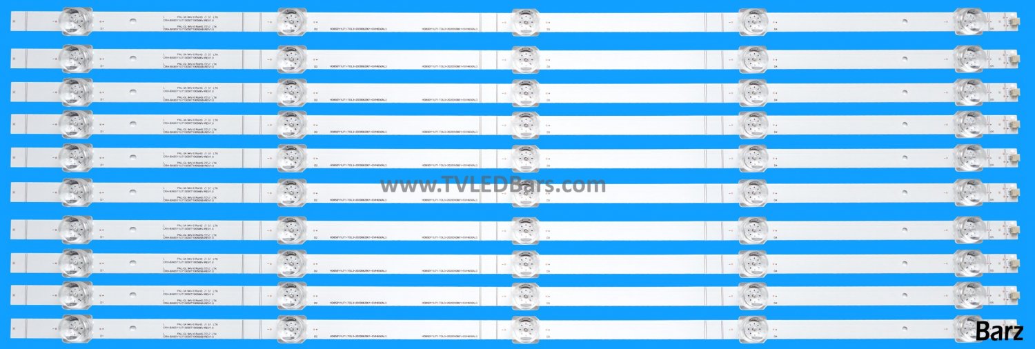 Barz LED Backlight Array Hisense 65A6GTUK 65A6BGTUK 65A6KTUK 65" HD650Y1U72-T0L2 HD650Y1U71-T0L3 LB6508H 10pcs