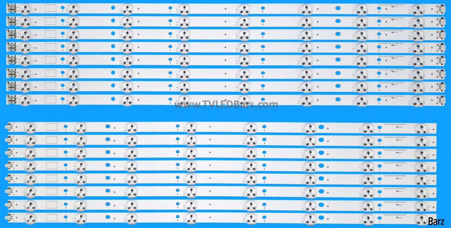 Barz LED Backlight Array Samsung UE60EH6000KXXU BN96-24613A + BN96-24614A 60" CY-DE600CGSW1V CY-DE600CGSZ1N DE600CGS 2011SVS60 3228 L + R 16pcs