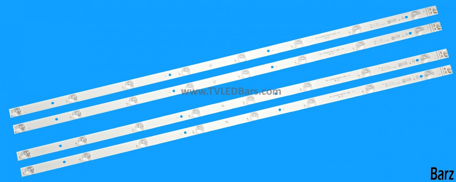 Vestel LED Backlight Array Vestel 43" QLED VES430QNZL-P2-Z01 VES430QNZH-P2-Z01 VES430QNZB-P2-Z01 RF-CF430012AE30-0801 + RF-CF430012BE30-0801 BLUE 2xA 2xB