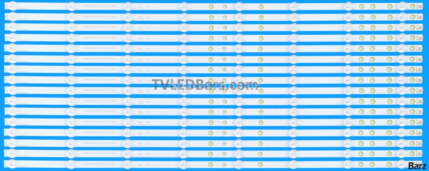 Barz LED Backlight Array Sony KDL-65W855C KDL-65W857C KDL-65W859C T650HVF05 65" 650TV02 V3 16pcs