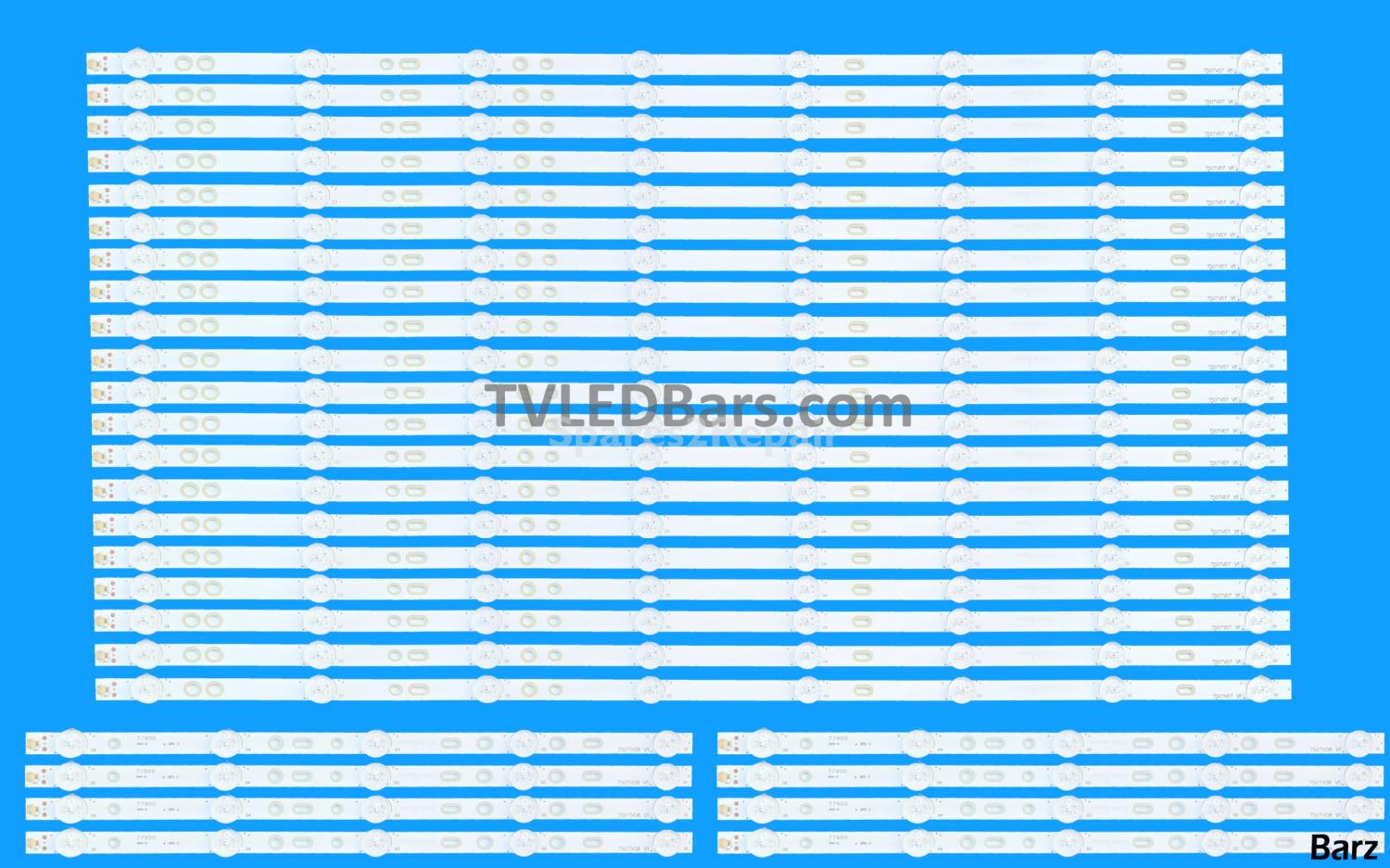 Barz LED Backlight Array Sony KDL-75W855C KDL-75W857C KDL-75W859C S750HF59 V0 75" 750TV07 + 750TV08 V1 28pcs