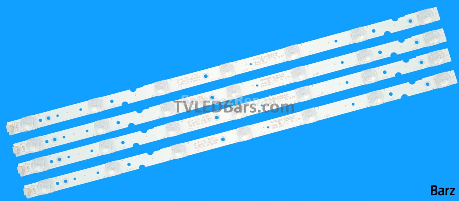TCL LED Backlight Array TCL 50DP628 50" LVU500NDEL HD9W02 MD9W16 4C.LB5007-ZM06J /  GIC50LB24_3030F2.1D 4pcs