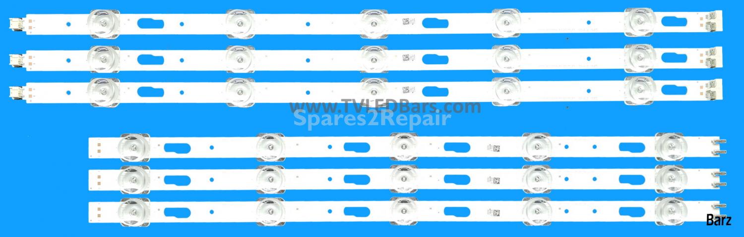 Barz LED Backlight Array Samsung BN96-50319A + BN96-50320A / BN96-02433A 43" CY-GT043HGHV1H CY-GT043HGHV2H CY-GT043HGER1V CY-GT043HGAY2V 3/6pcs