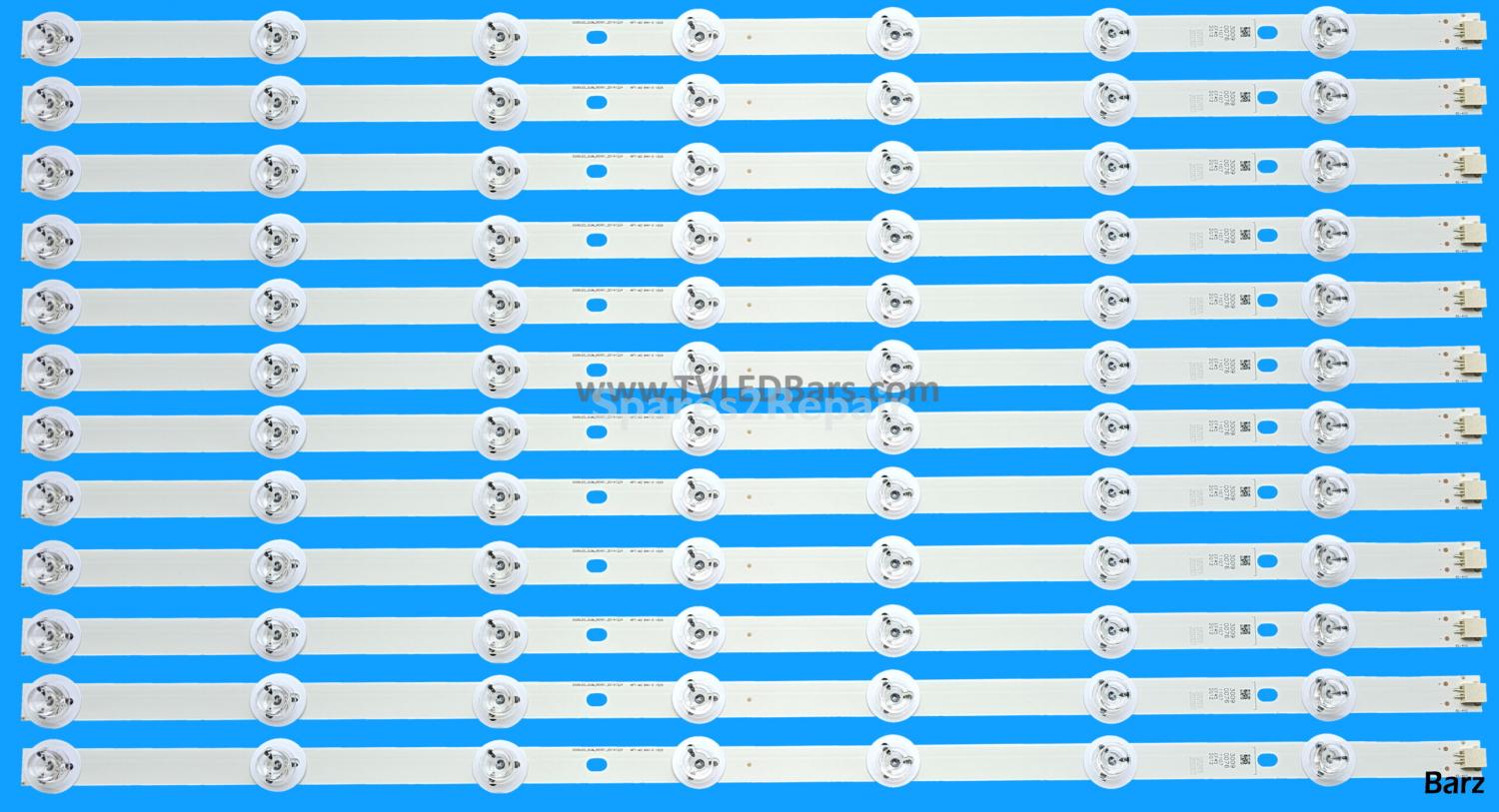 Barz LED Backlight Array Panasonic TX-55CX400B TX-55CXW404 55" VES550QDSS-3D-U01 U02 550DLED_Slim w/ Pillar Supports 12pcs