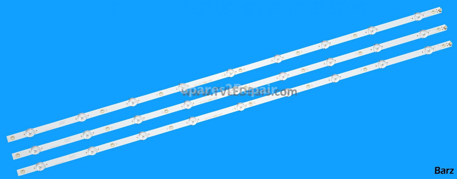Barz LED Backlight Array Philips 996592000839 43" 43PFS5823/12 43PFS5803/12 43PFS5503/12 LB43046 LB-PM3030-GJD3X3433X9AQH2-Y 3pcs