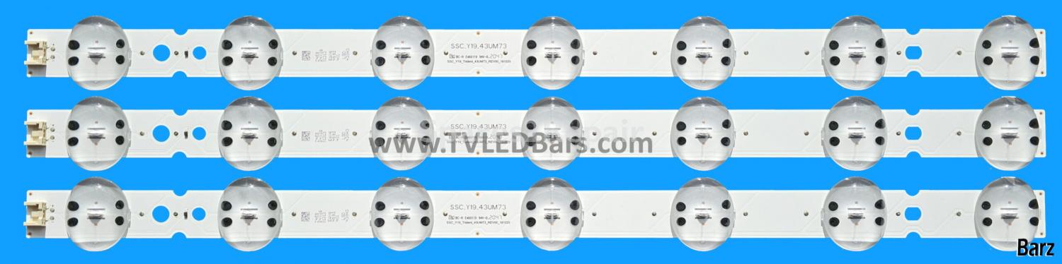 LG LED Backlight Array LG AGM76872401 43" HC430DGG-ABXL1 ABXL5 SLXL3 LGIT_Y19_43UM73 / SSC.Y19.43UM73 3pcs