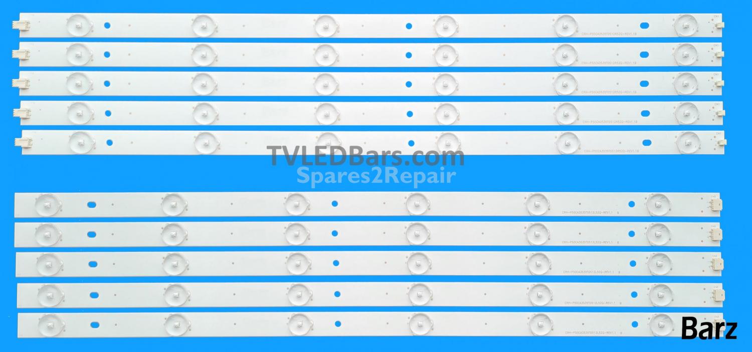 Barz LED Backlight Array Sharp LC-50CFG6001K LC-50CFG6002E 50/149L 50/149I 50/148Z 50" HWV5051 HWV5041 RF-AJ500E32-0601R 0601L 10pcs