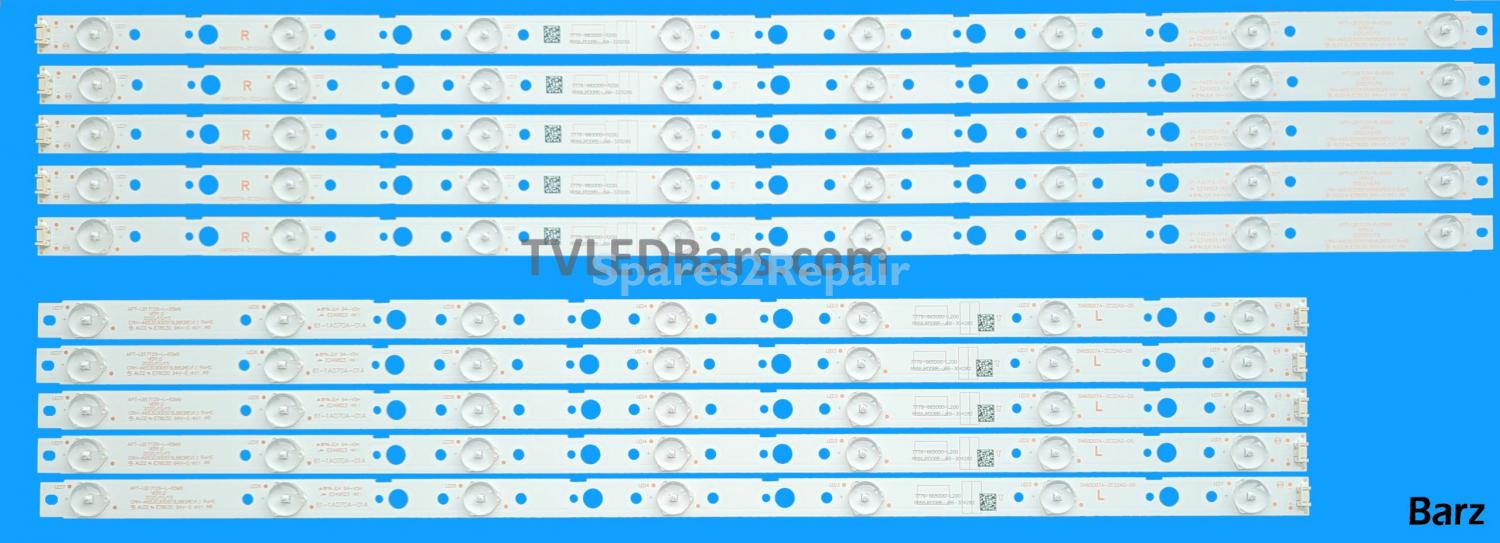 Barz LED Backlight Array LG 65UJ620V LC650EGY-SKA5 CRH-A6530300508R72H CRH-A6530300507L72H 10pcs