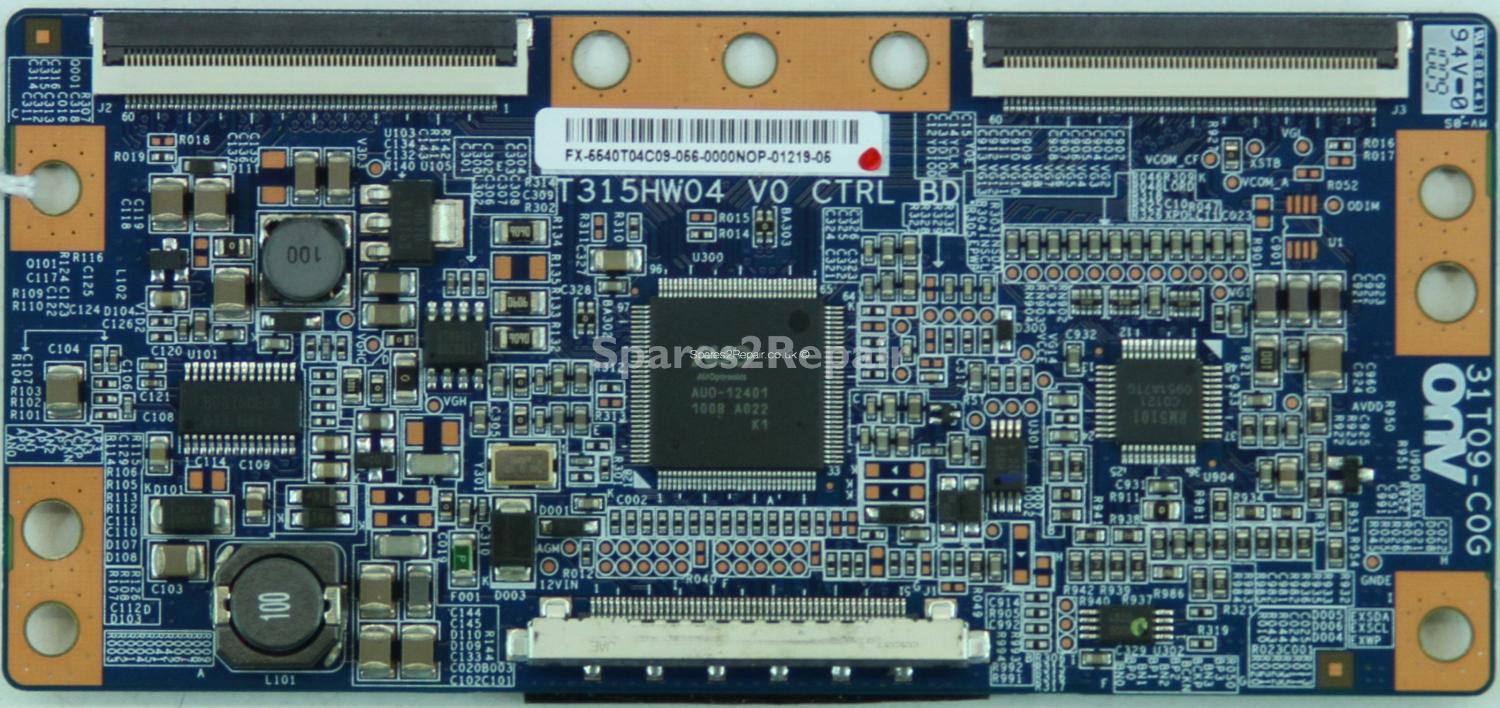 Bush LCD40FHDA8 - T-Con - 55.40T04.C09 - 31T09-C0G - T315HW04 V0 CTRL BD