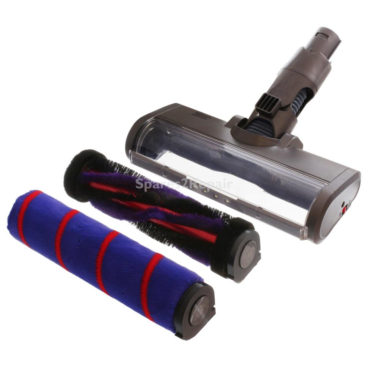 Compatible for Dyson DC59, DC62, DC72, V6 Series Multi-Floor Application Motorised Floor Tool with Carbon Fibre Brushbar and Soft Roller Brushbar