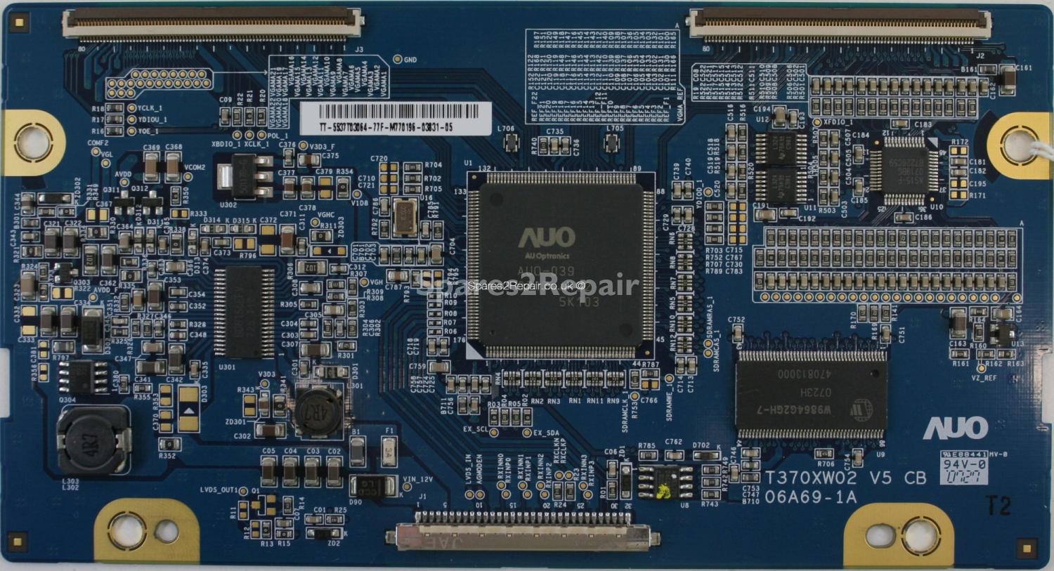 Onn OLCD3701 - LVDS - 06A69-1A - T370XW02 V5 CB - 55.37T03.064