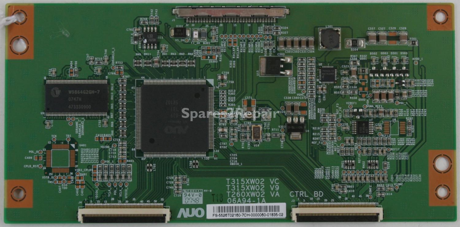 Samsung LNT2653HX - T-Con - T260XW02 VA CTRL BD - 55.26T02.160